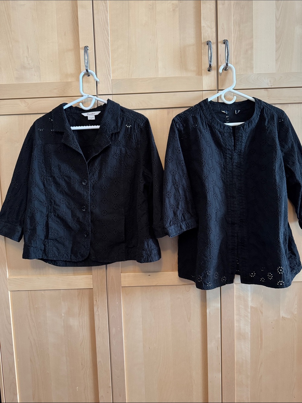 Black Eyelet Cotton Woman’s Jackets